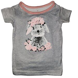 Laura Ashley Girls Easter Bunny Rabbit Floral Top or PJ Top 2T Grey/Pink/Black